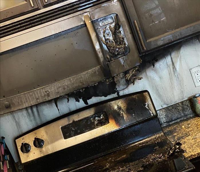 microwave burnt melted 